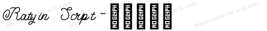 Ratyin Script字体转换